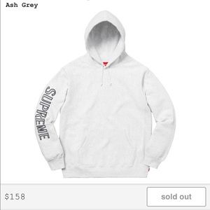 Supreme Sleeve Embroidery Hooded Sweatshirt